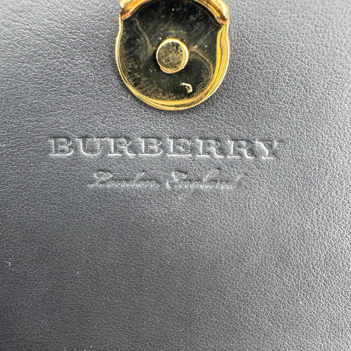 Burberry Hampshire Leather And Vintage Check Canvas Black Leather Shoulder Bag Bag (Pre-Owned)