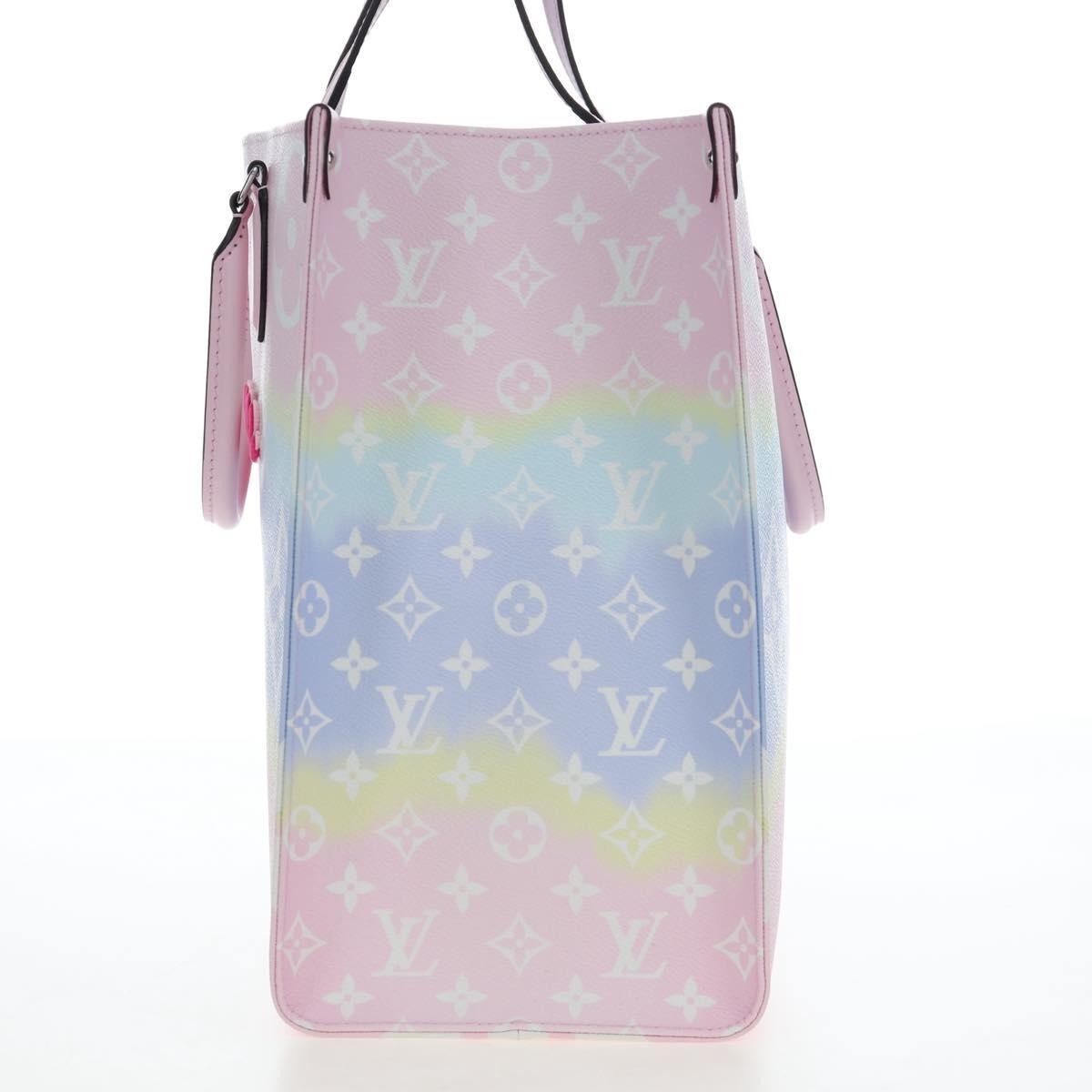 Louis Vuitton Onthego Tote Limited Edition Cities Escale Monogram Giant Pink Canvas Tote Bag Bag (Pre-Owned)