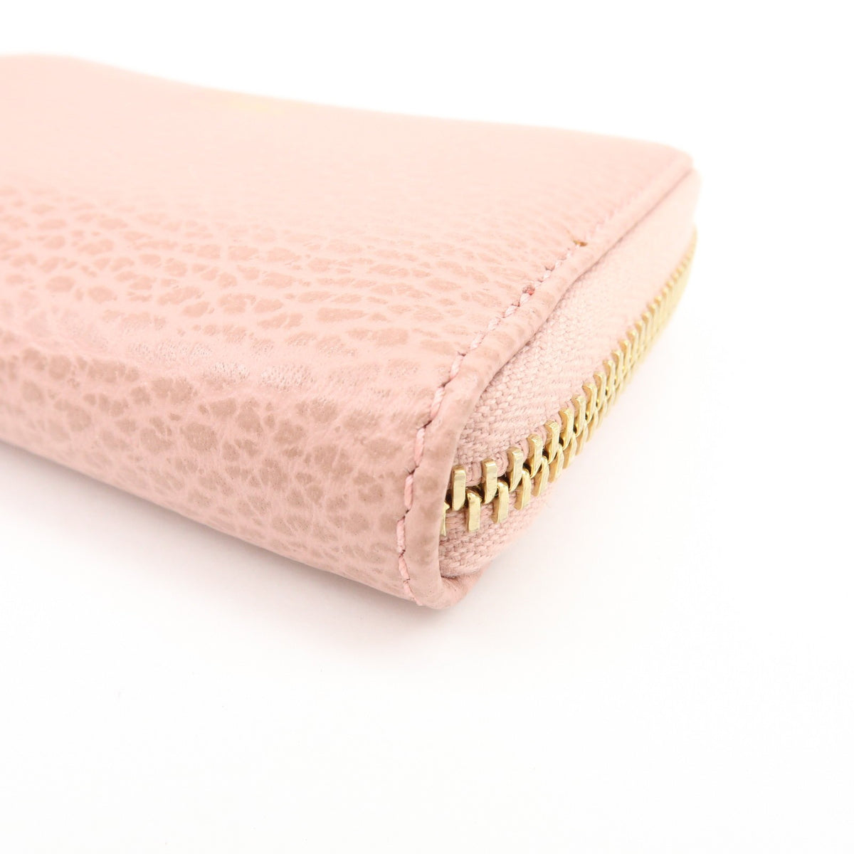 Gucci Swing Zip Around Leather Pink Leather Wallets Accessory (Pre-Owned)