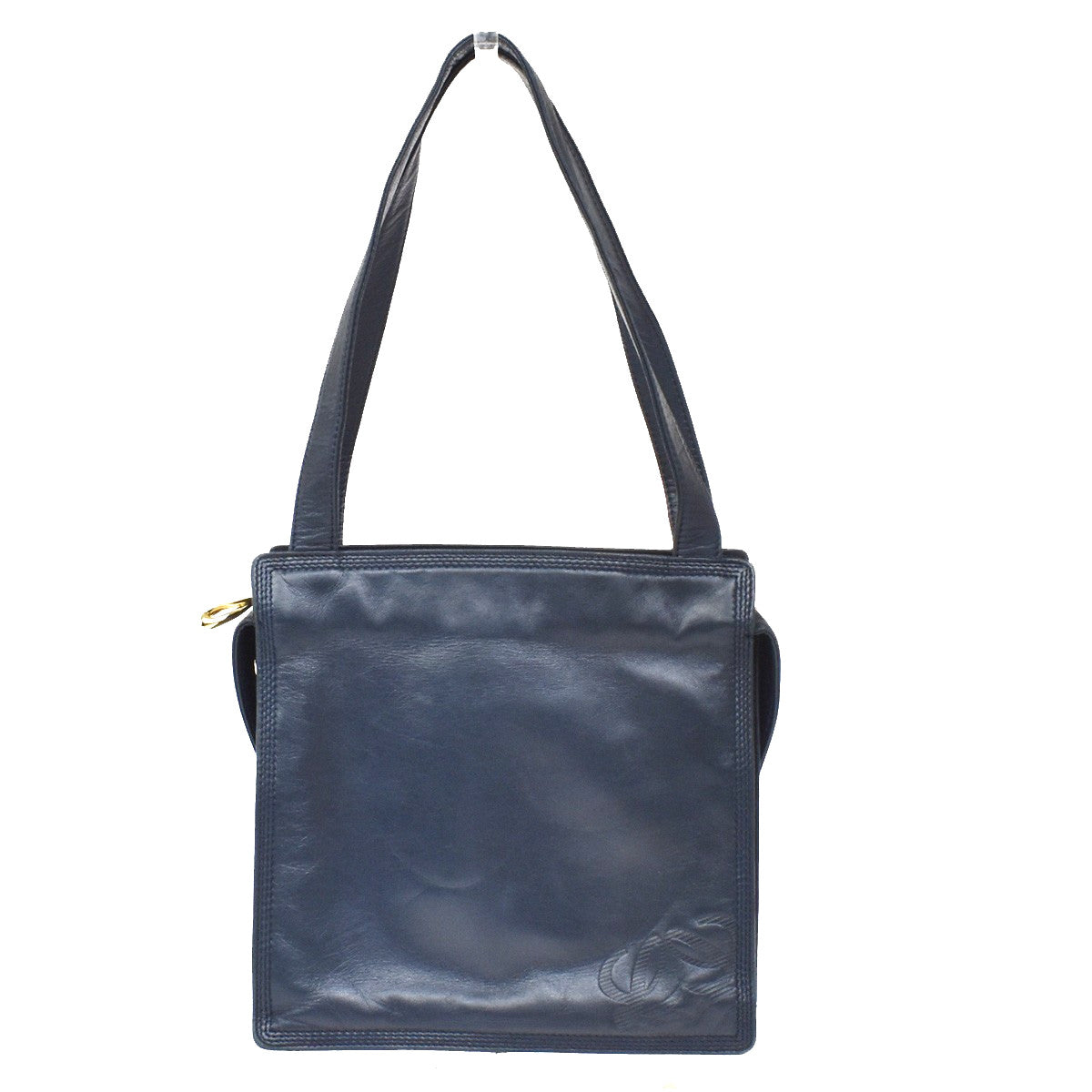 Loewe Vintage Anagram Zip Leather Navy Leather Crossbody Bag Bag (Pre-Owned)