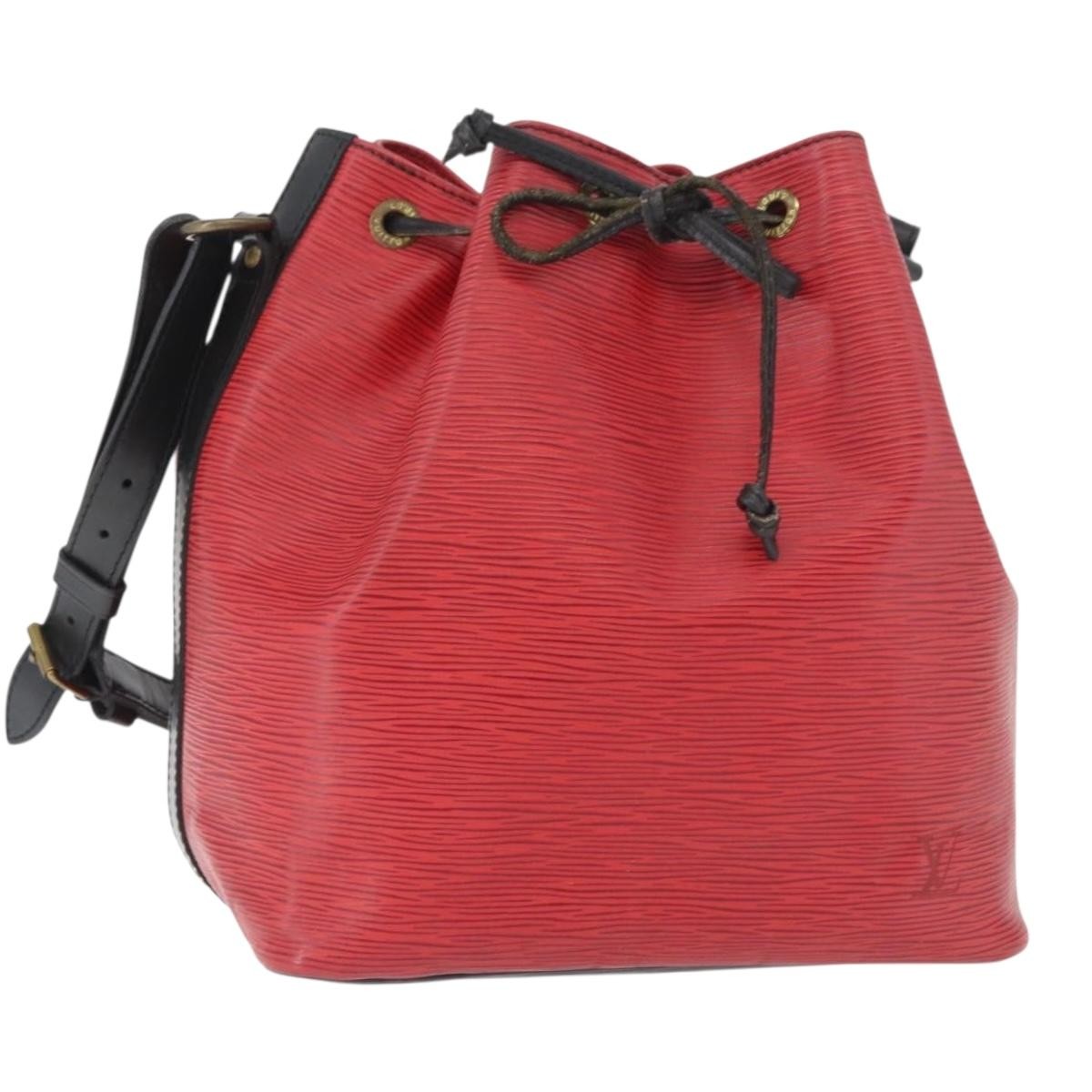 Louis Vuitton Bicolor Petit Noe Epi Leather Red Leather Shoulder Bag Bag (Pre-Owned)