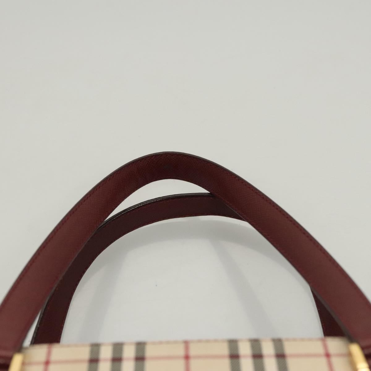 Burberry Nova Check Nova Check Canvas And Leather Beige Canvas Handbag (Pre-Owned)