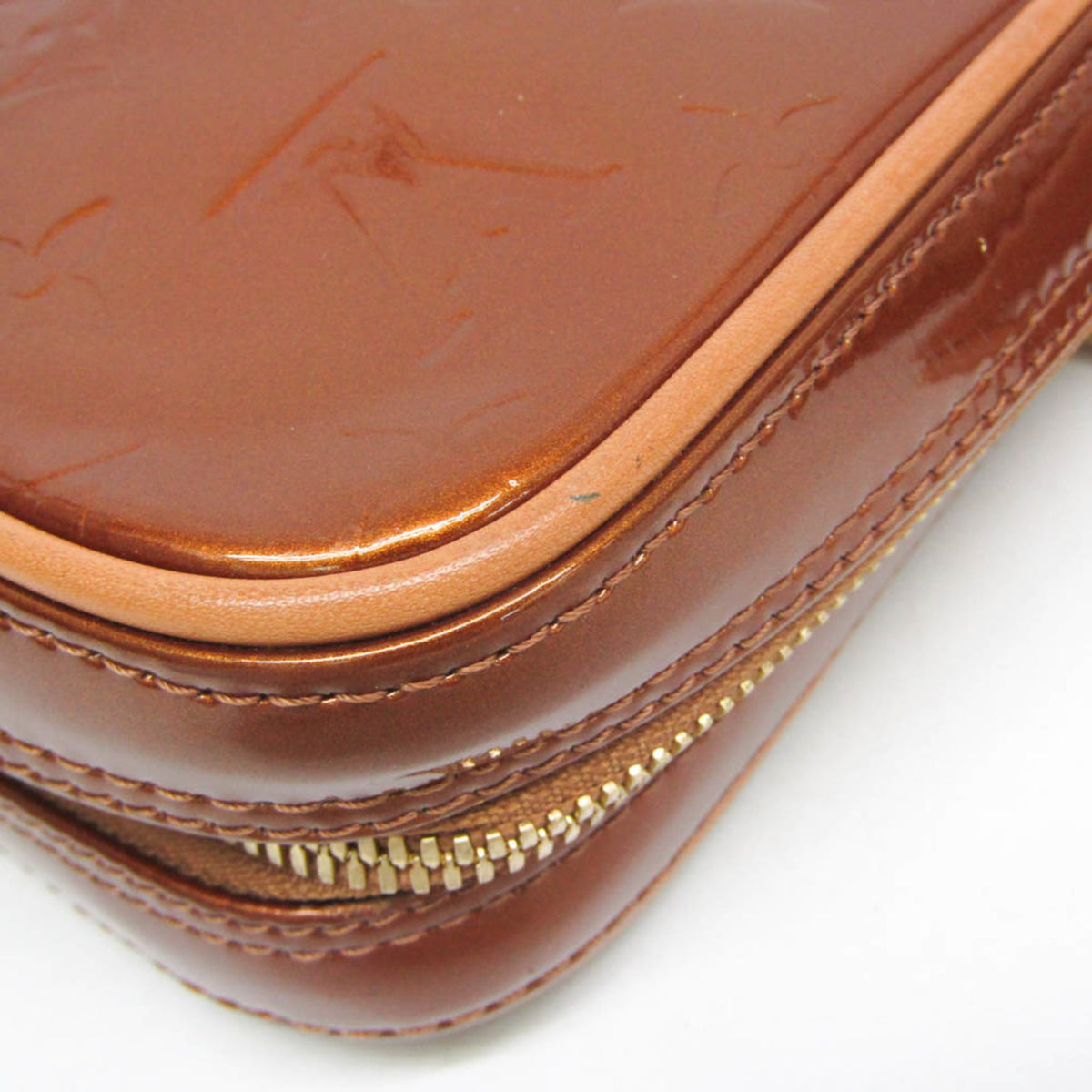 Louis Vuitton Vandam Monogram Vernis Brown Patent_Leather Handbag (Pre-Owned)