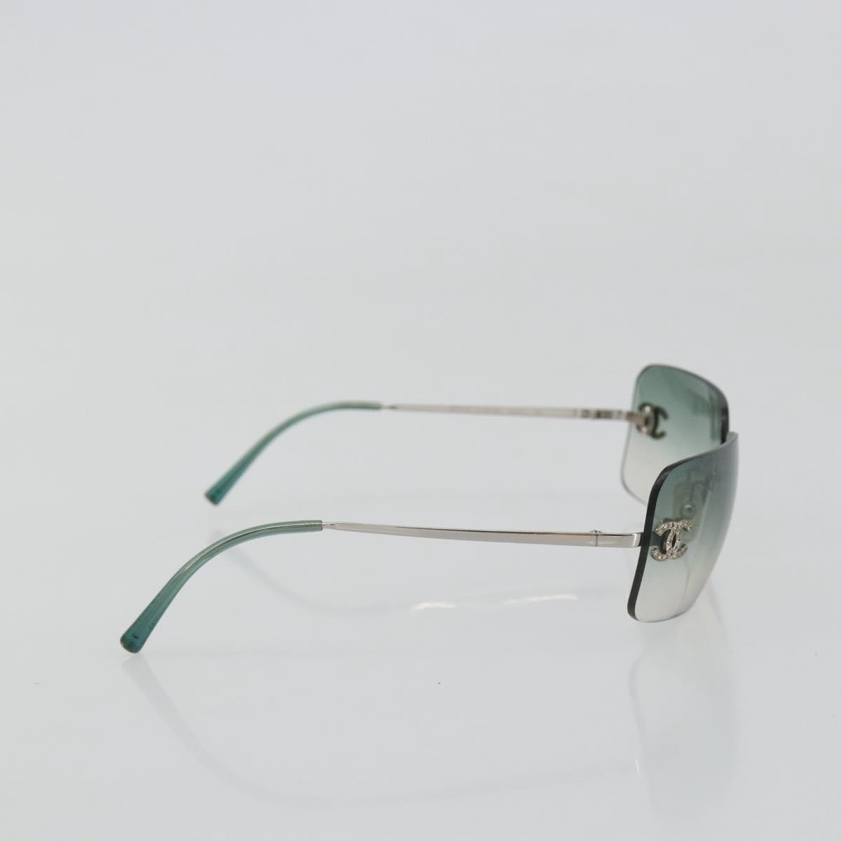 Chanel Logo Cc Metal Green Metal Sunglasse Accessory (Pre-Owned)