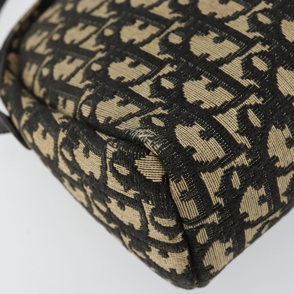 Christian Dior Vintage Cd Trotter Canvas Black Canvas Shoulder Bag Bag (Pre-Owned)