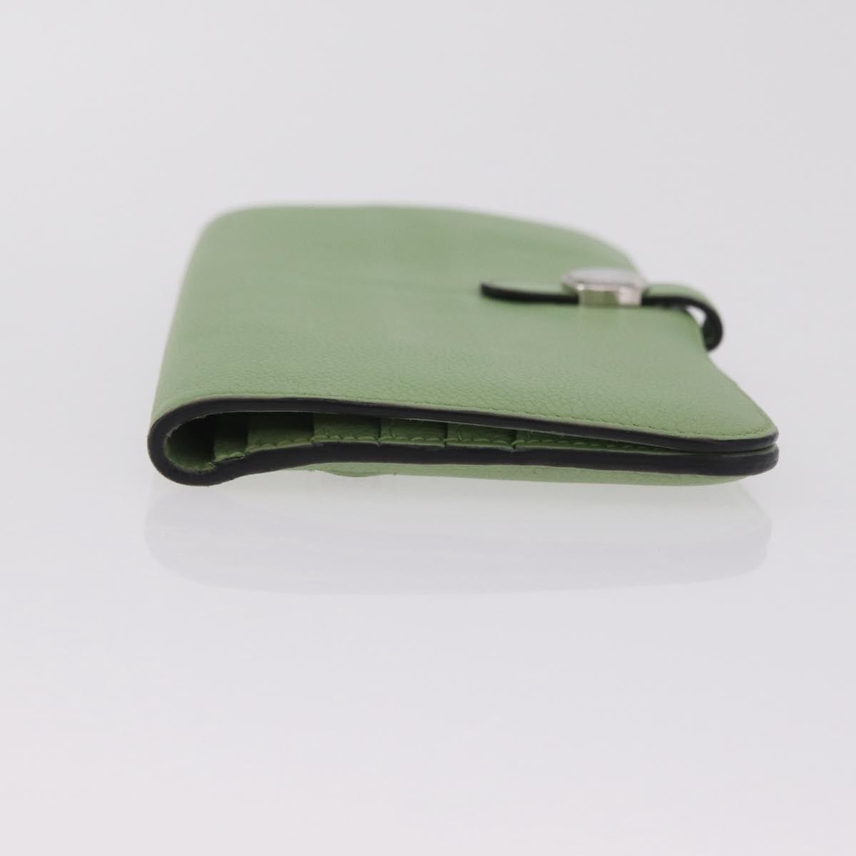 Hermes Dogon Recto Verso Leather Green Leather Wallets Accessory (Pre-Owned)