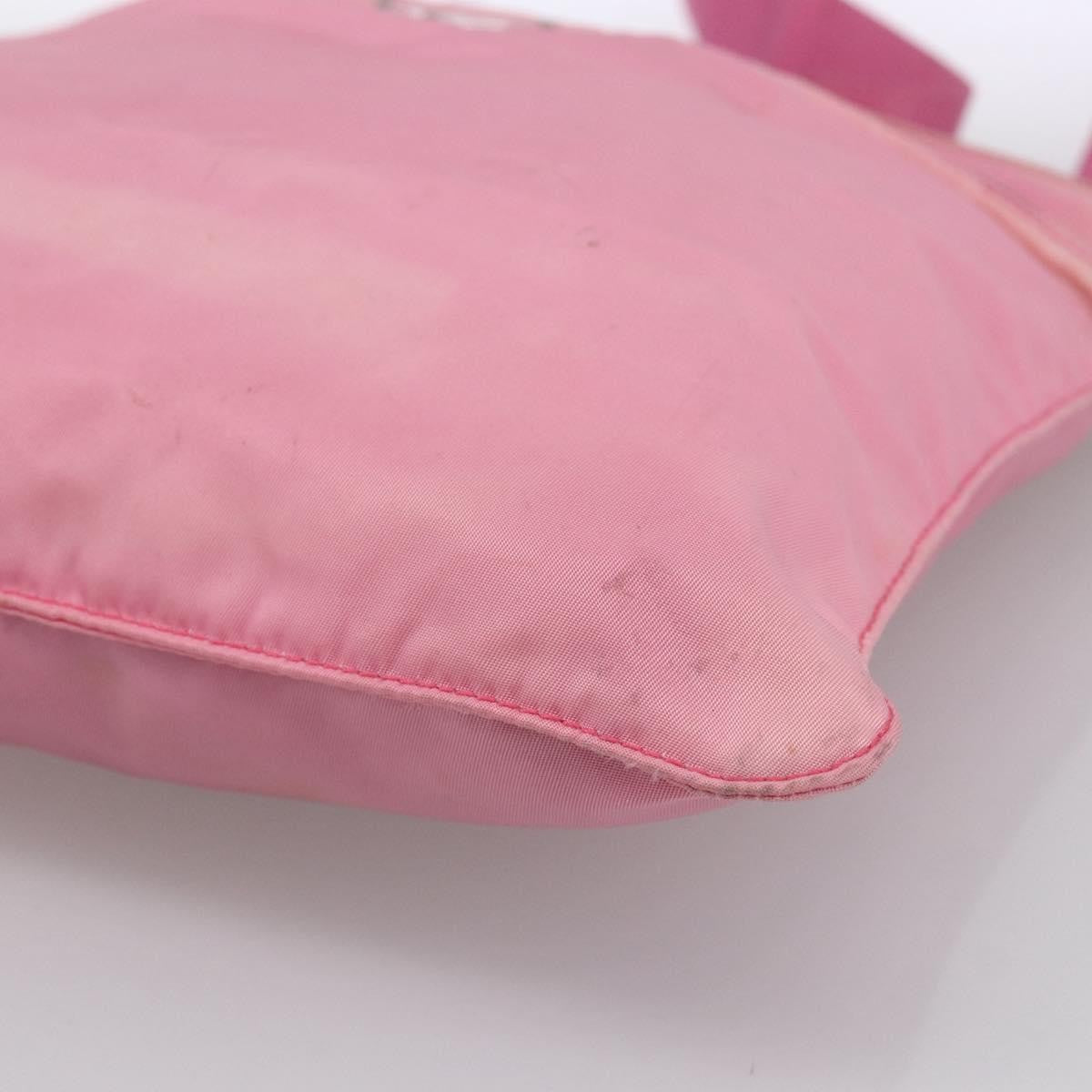 Prada Front Pocket Messenger Tessuto Pink Nylon Shoulder Bag Bag (Pre-Owned)