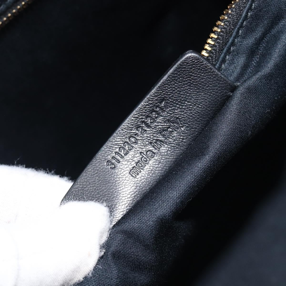 Saint Laurent Classic Y Cabas Leather Black Leather Tote Bag Bag (Pre-Owned)