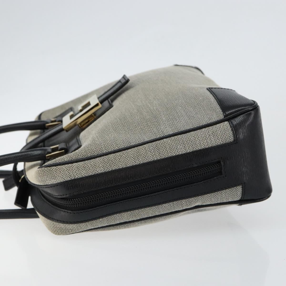 Gucci Vintage Square G Canvas Gray Canvas Handbag (Pre-Owned)