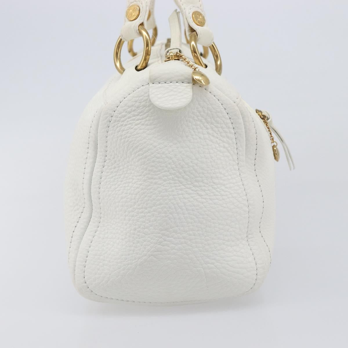 Celine Handbag Leather White Leather Handbag (Pre-Owned)