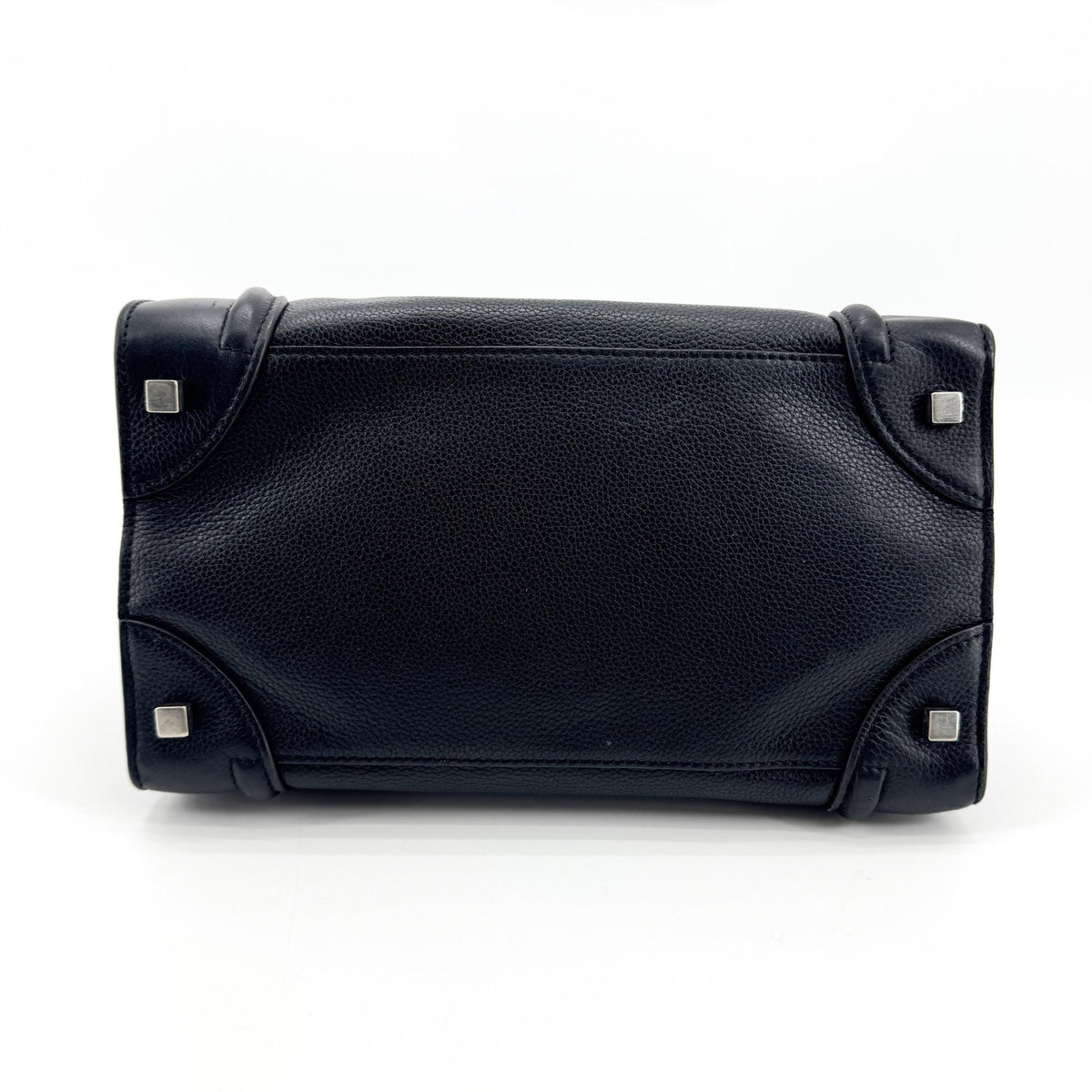 Celine Luggage Smooth Leather Black Leather Handbag (Pre-Owned)