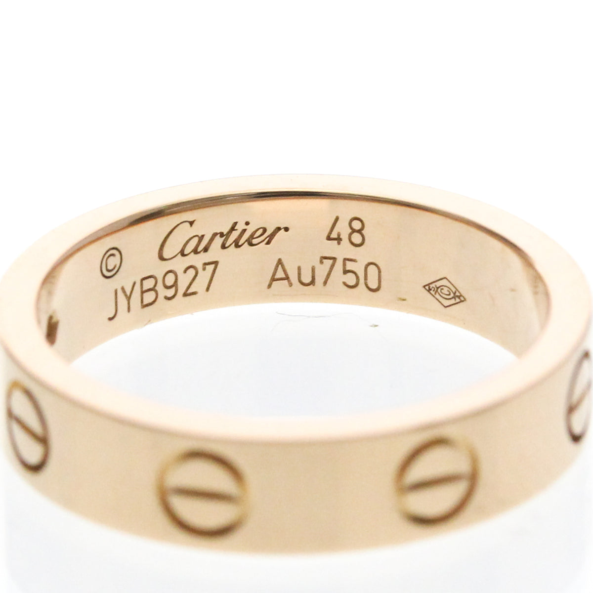 Cartier Love Wedding Band 1 Diamond 18K Rose Gold With Diamond Gold Pink_Gold Ring Jewelry (Pre-Owned)