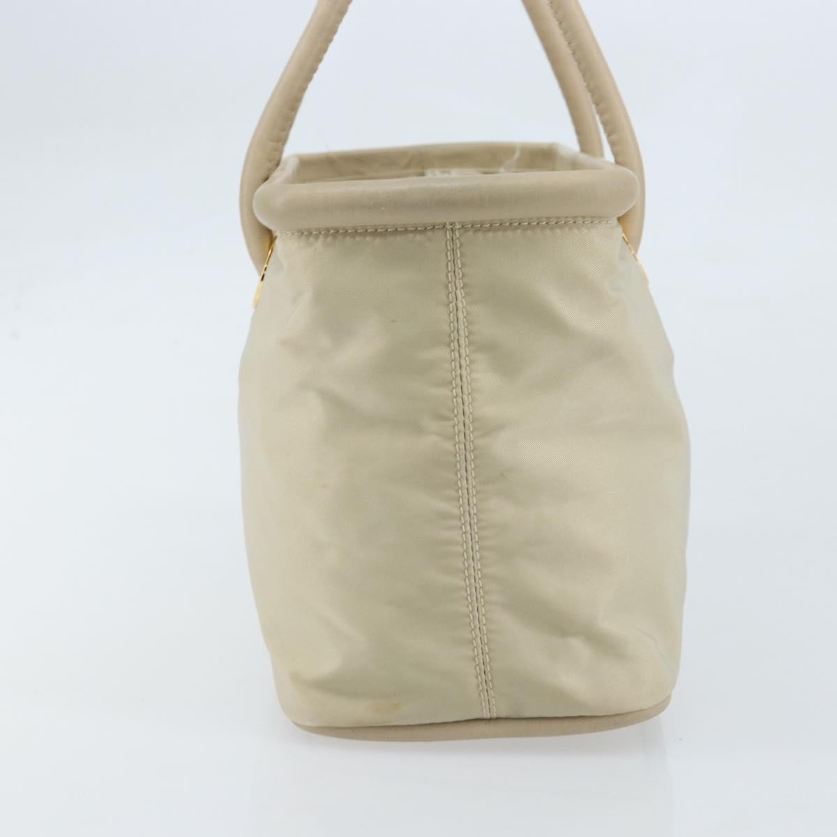 Celine Handbag Nylon Beige Nylon Handbag (Pre-Owned)