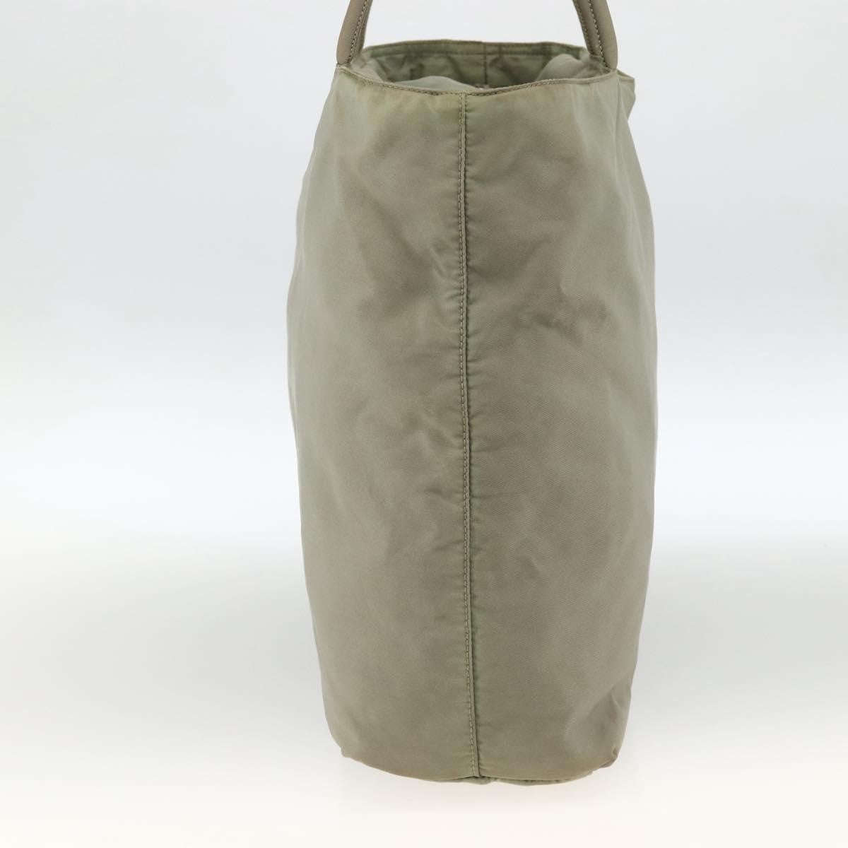 Prada Vintage Tote Tessuto Beige Nylon Tote Bag Bag (Pre-Owned)