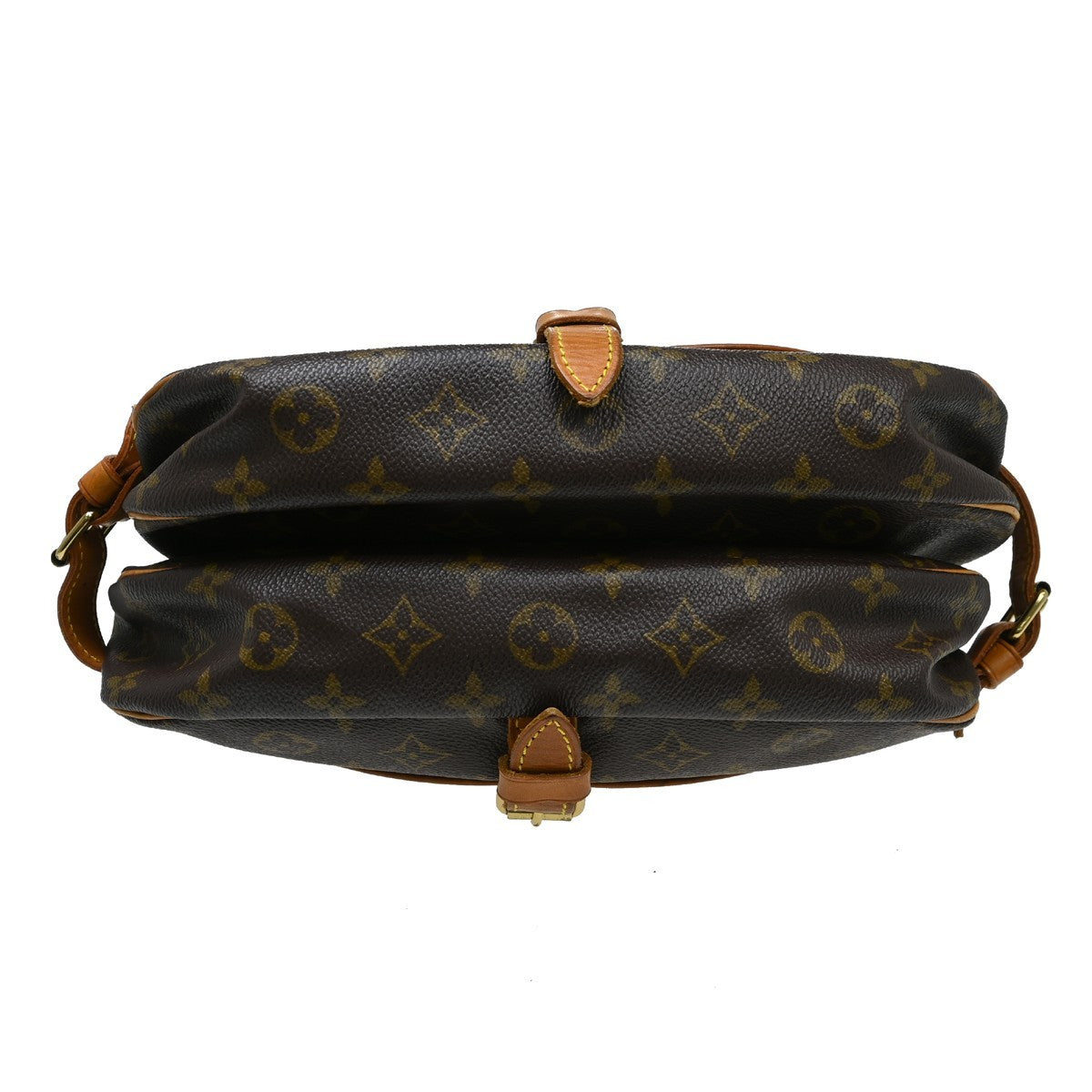 Louis Vuitton Saumur Monogram Canvas Brown Canvas Handbag (Pre-Owned)
