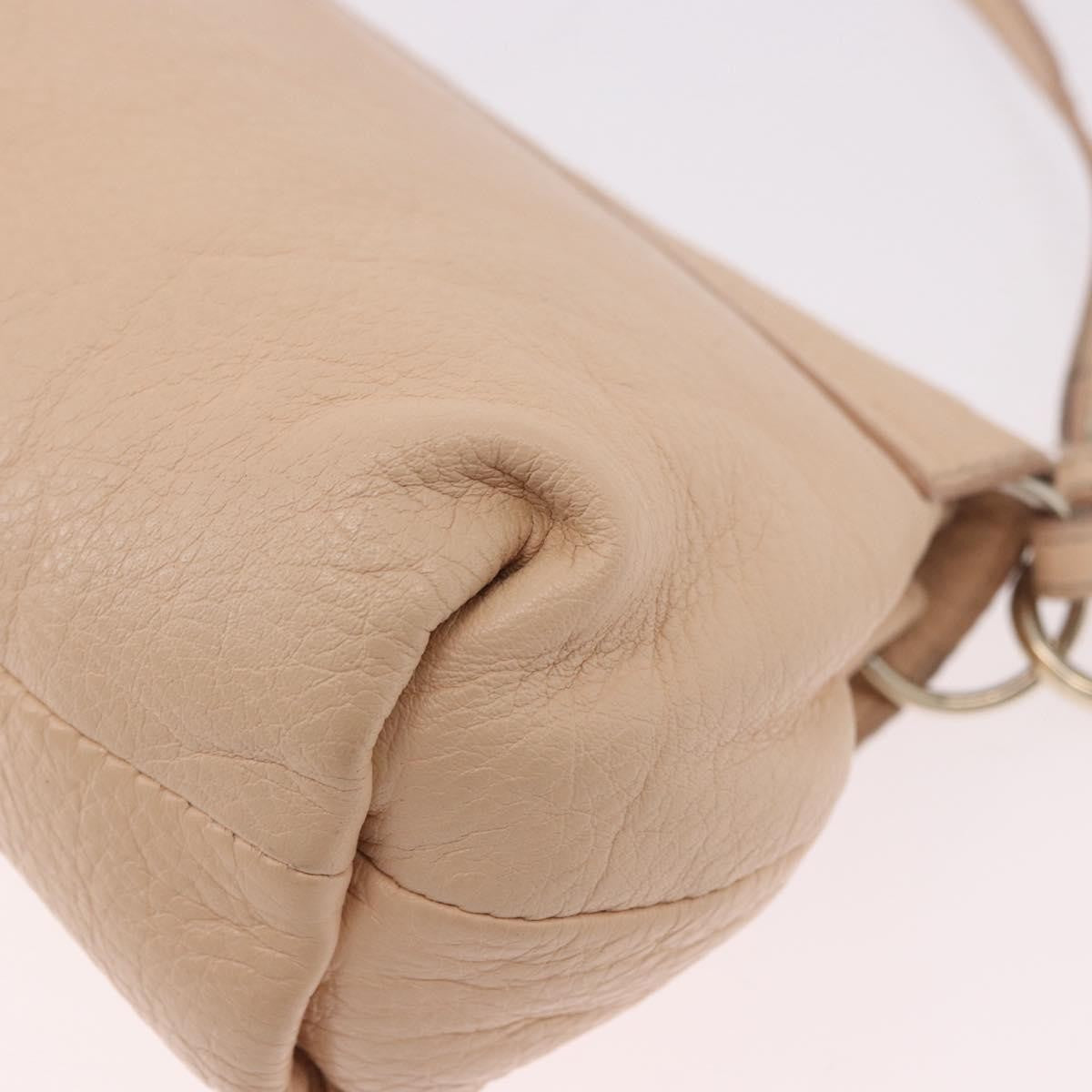 Chloe Lily Leather Beige Leather Shoulder Bag Bag (Pre-Owned)