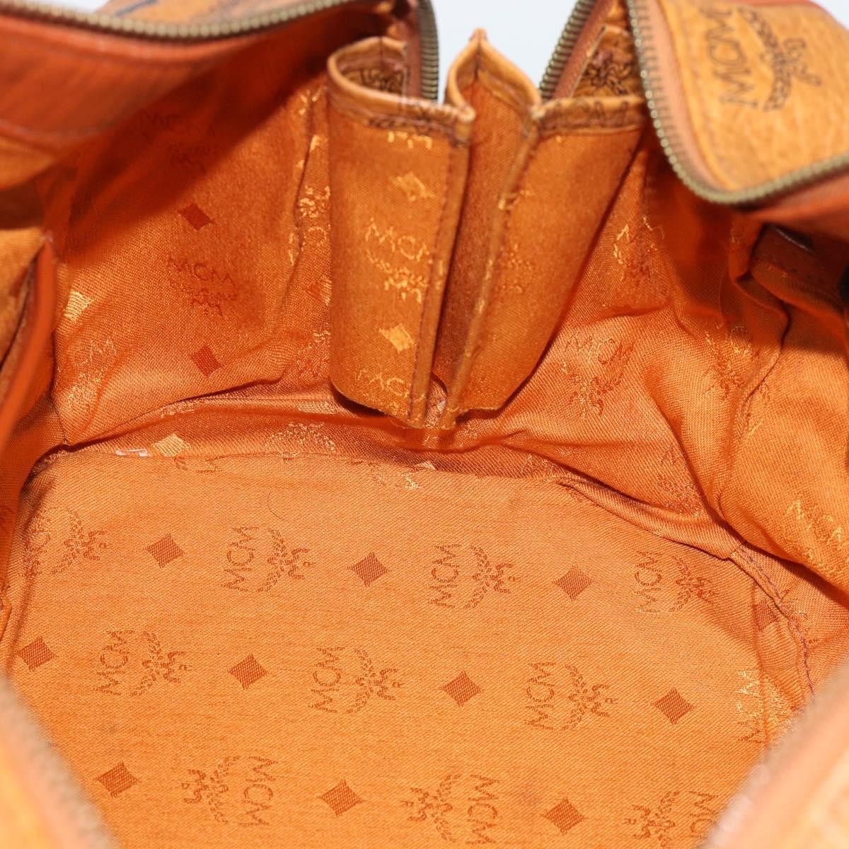 MCM Visetos Logogramme Leather Brown Leather Handbag (Pre-Owned)