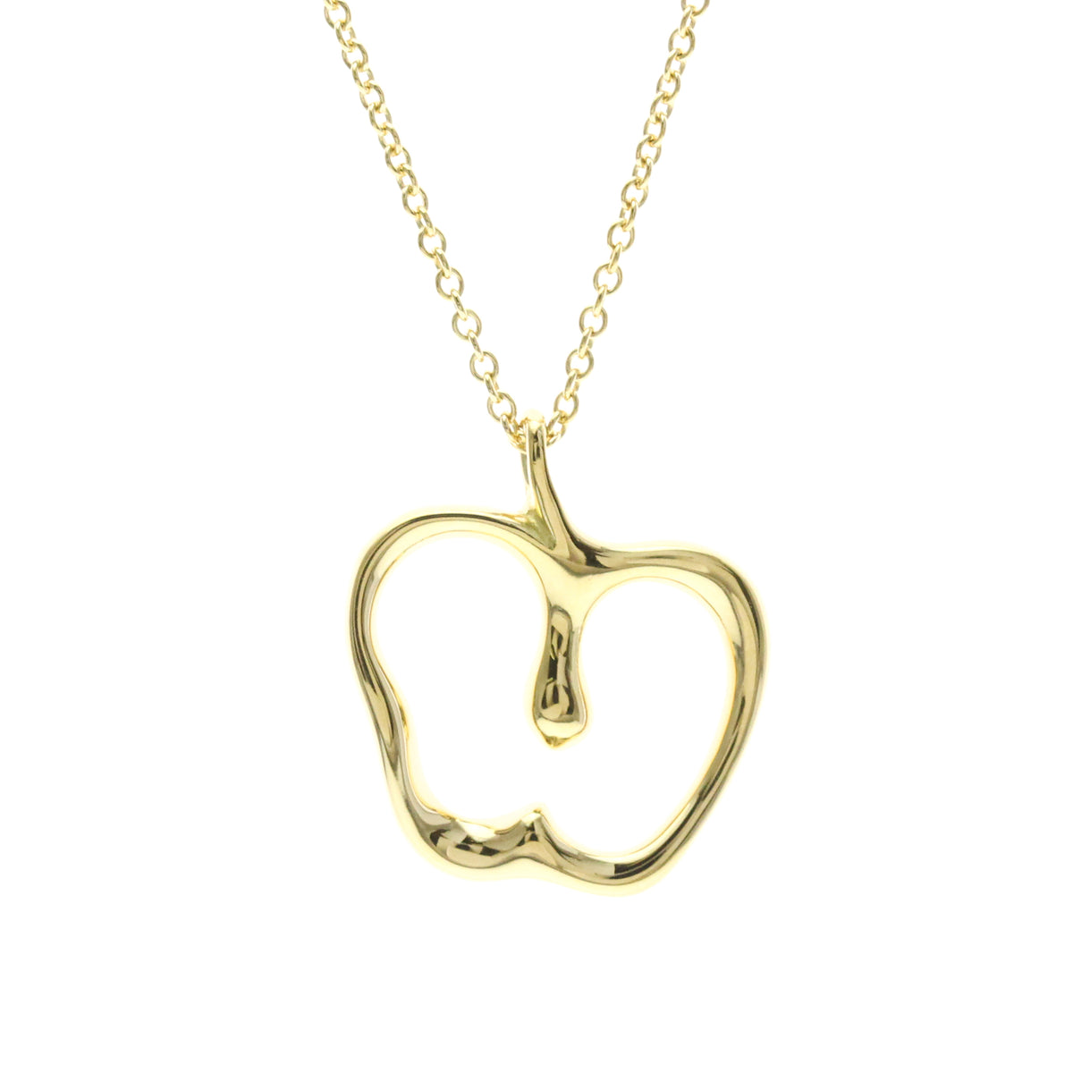 Tiffany & Co. Elsa Peretti Apple Pendant 18K Yellow Gold Gold Yellow_Gold Necklace Jewelry (Pre-Owned)