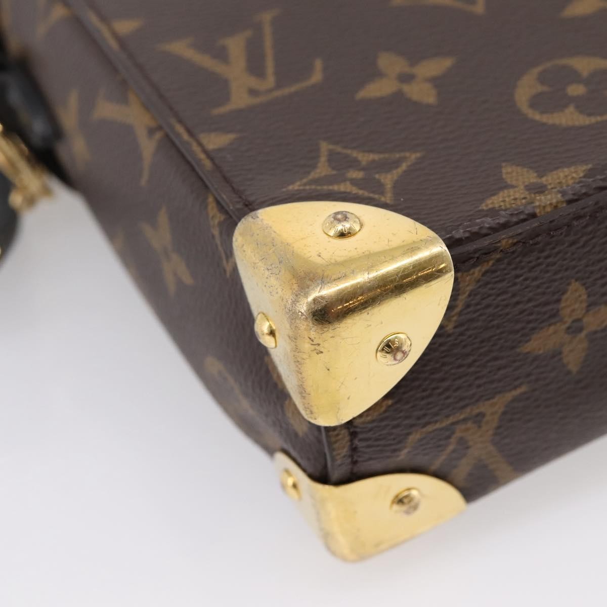 Louis Vuitton Camera Box Nm Studded Reverse Monogram Canvas Brown Canvas Handbag (Pre-Owned)