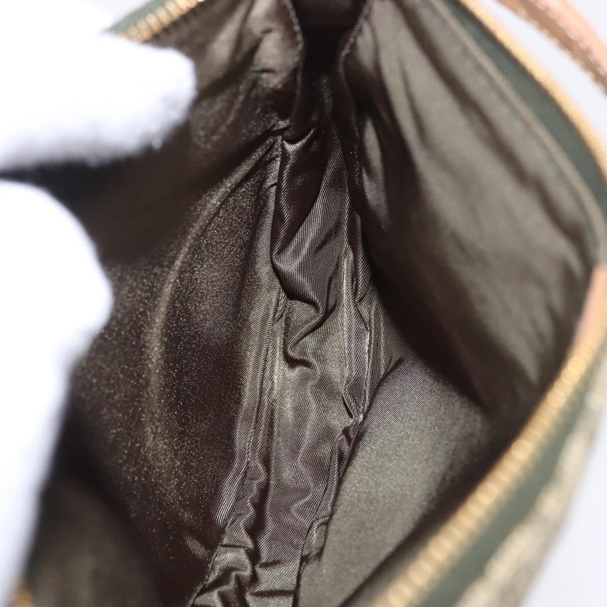 Christian Dior Saddle Canvas Khaki Canvas Handbag (Pre-Owned)