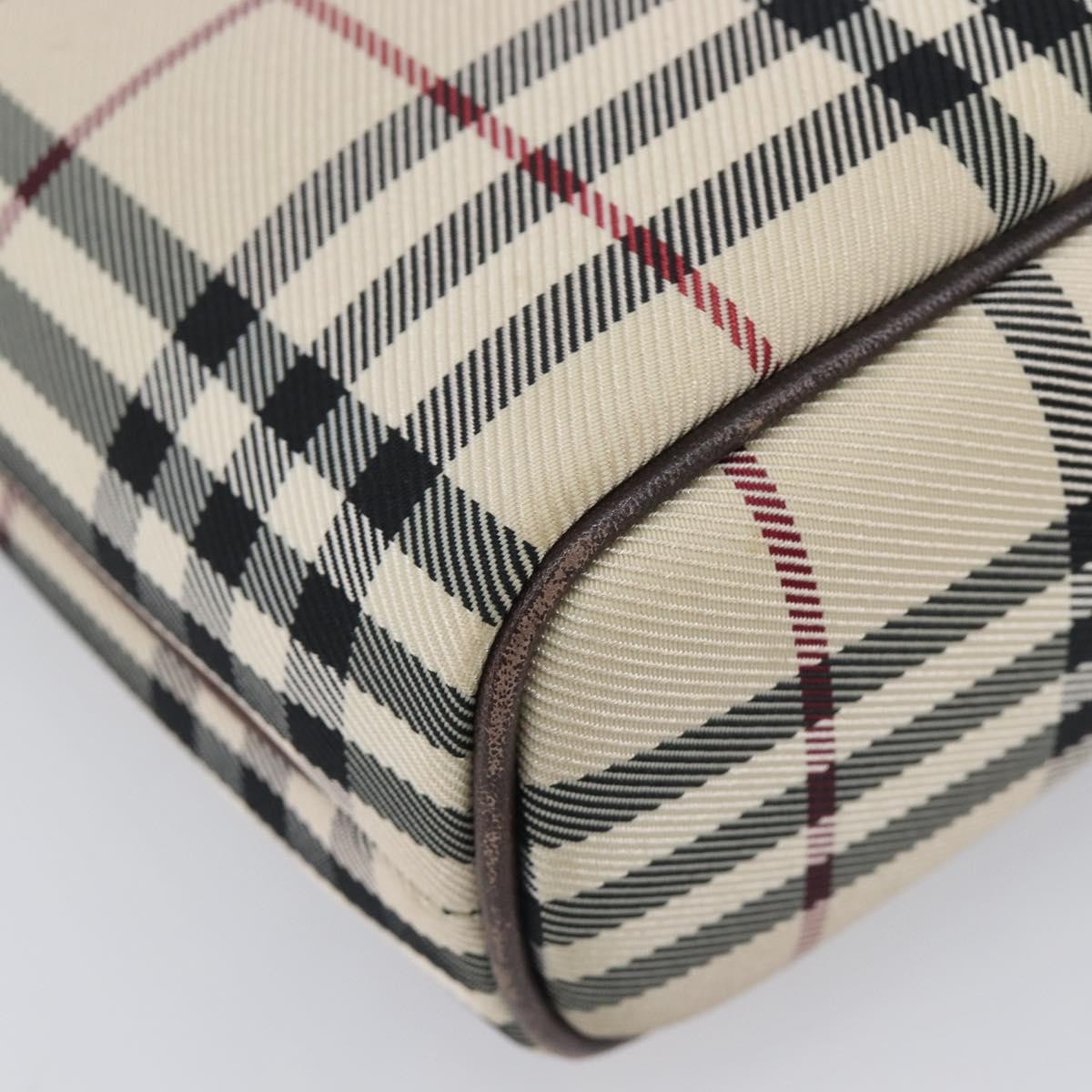 Burberry Nova Check Nova Check Canvas Beige Canvas Handbag (Pre-Owned)