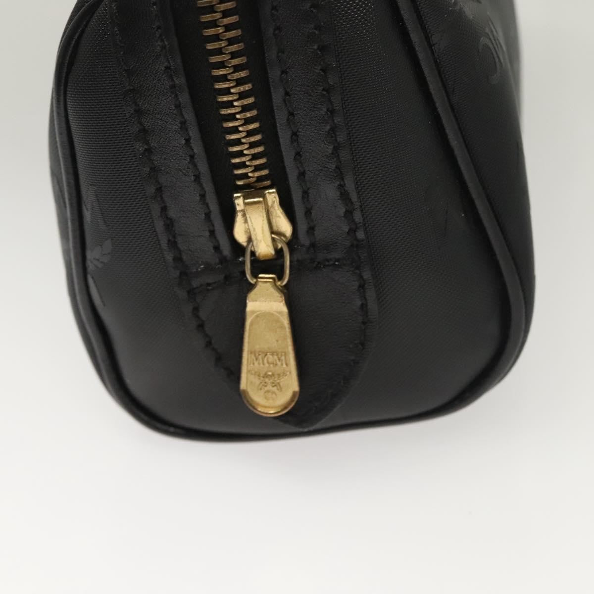 MCM Visetos Logogramme Canvas And Leather Black Canvas Handbag (Pre-Owned)