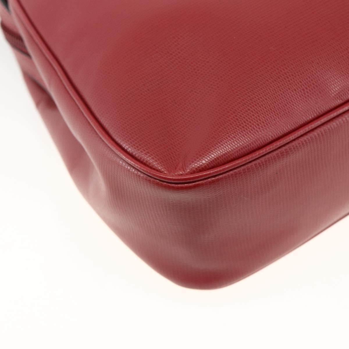 Celine Circle Logo Leather Burgundy Leather Tote Bag Bag (Pre-Owned)