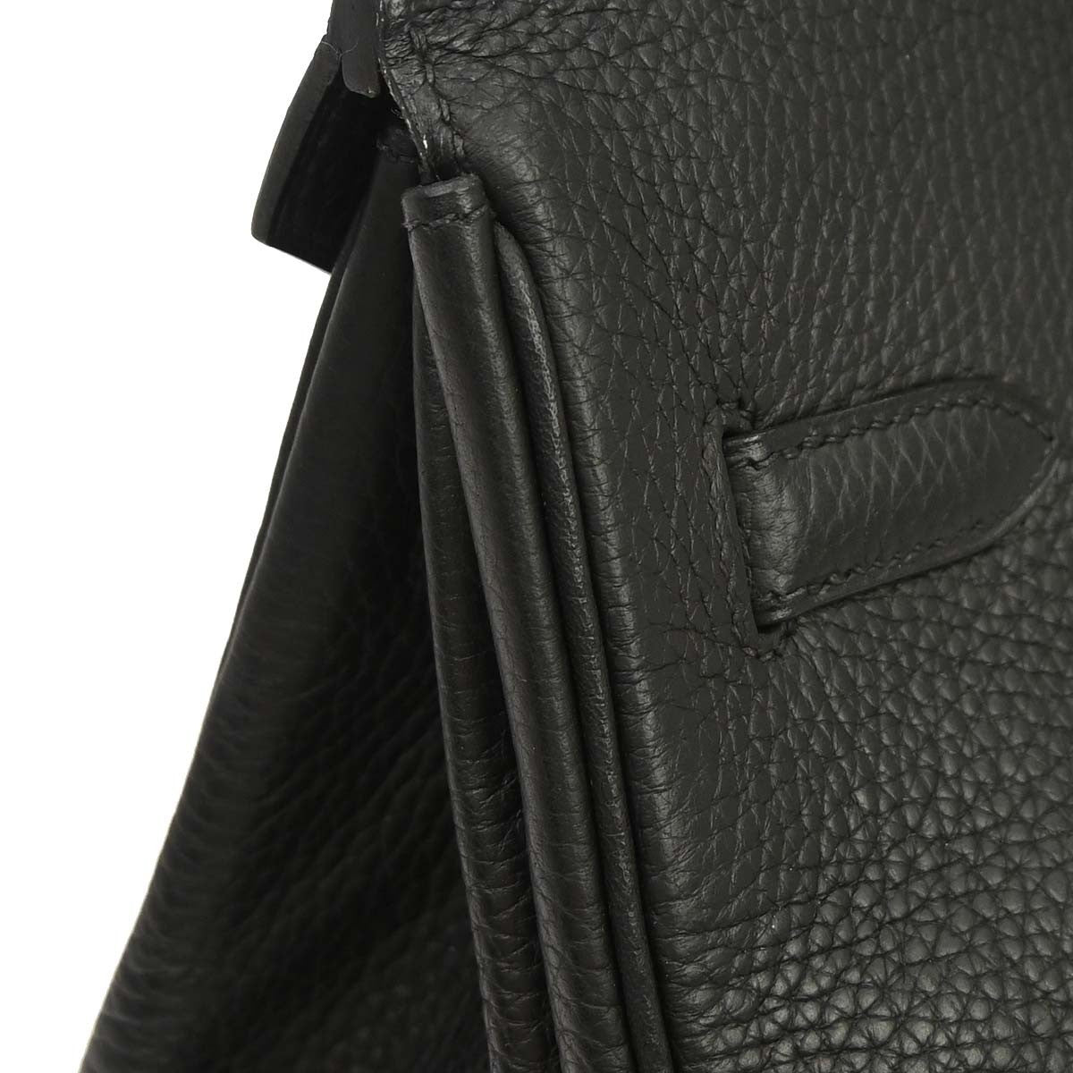 Hermes Birkin Taurillon Clemence Black Leather Handbag (Pre-Owned)
