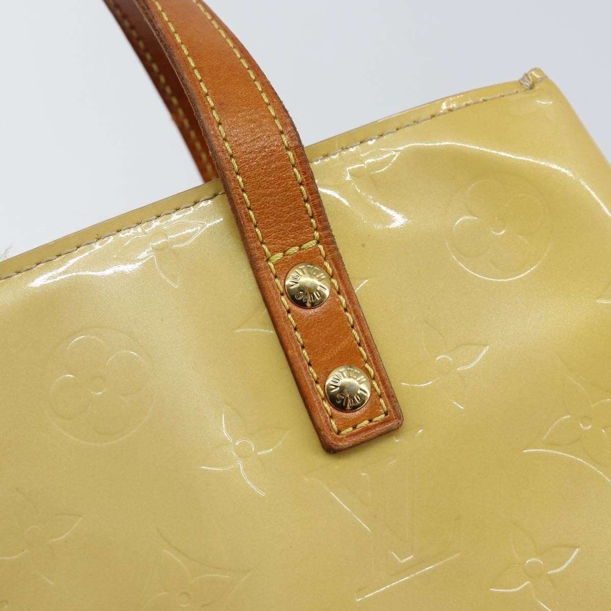 Louis Vuitton Reade Monogram Vernis Beige Patent_Leather Bag (Pre-Owned)