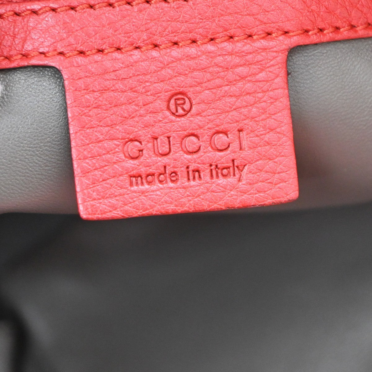 Gucci Lady Tassel Top Handle Leather Red Leather Tote Bag Bag (Pre-Owned)