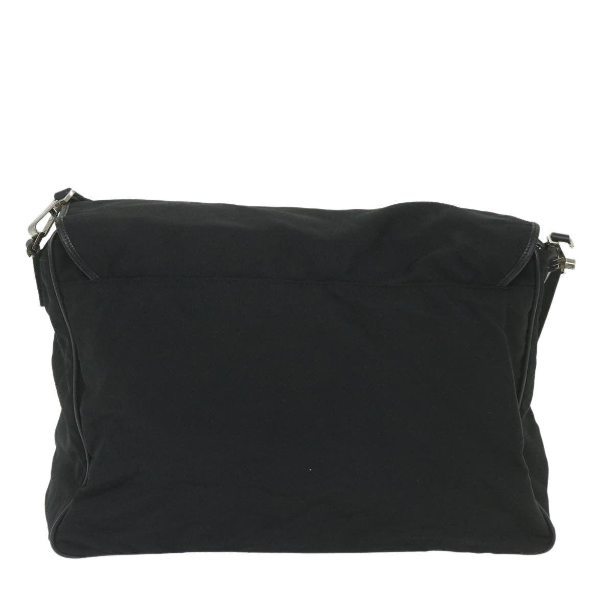 Gucci Vintage Flap Nylon Black Nylon Shoulder Bag Bag (Pre-Owned)