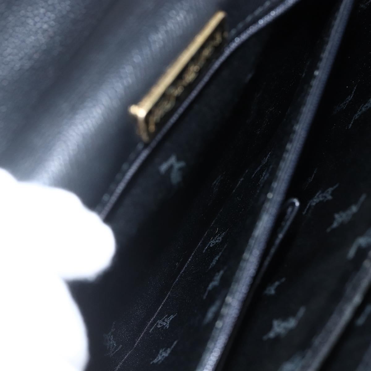 Saint Laurent Handbag Leather Black Leather Handbag (Pre-Owned)