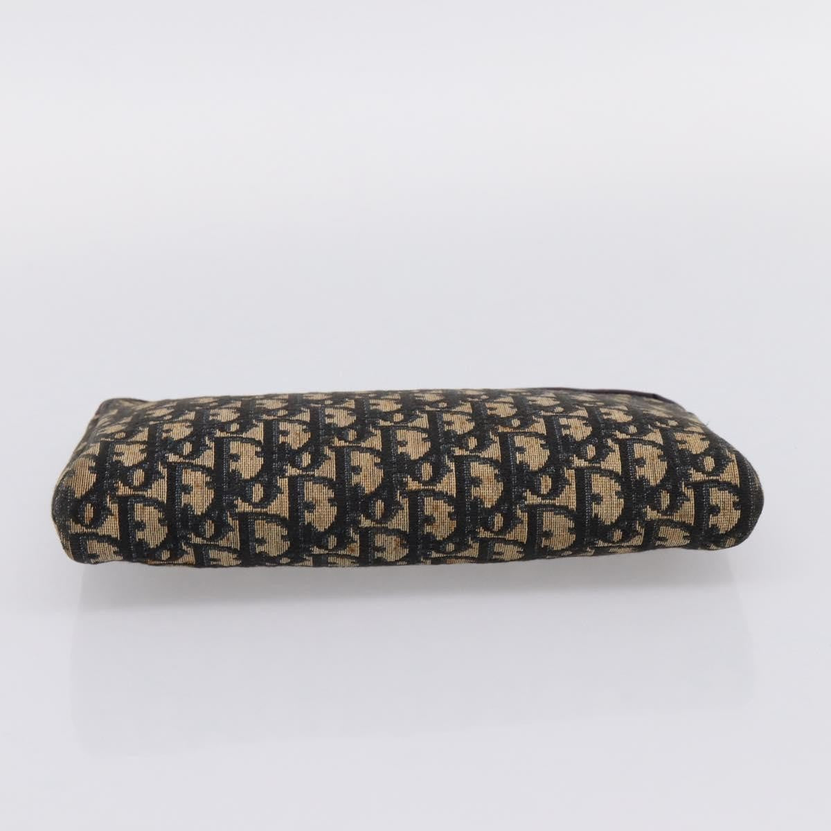 Christian Dior Wristlet Clutch Oblique Canvas Navy Canvas Clutche & Pouche Bag (Pre-Owned)