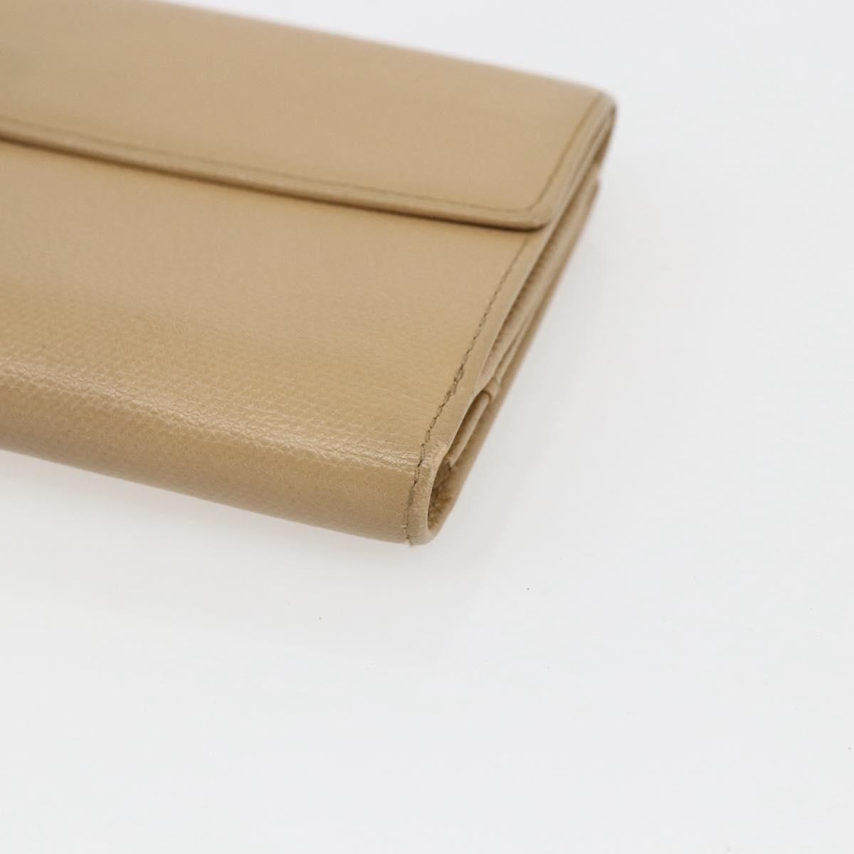 Chanel Coco Bouton Leather Beige Leather Wallets Accessory (Pre-Owned)