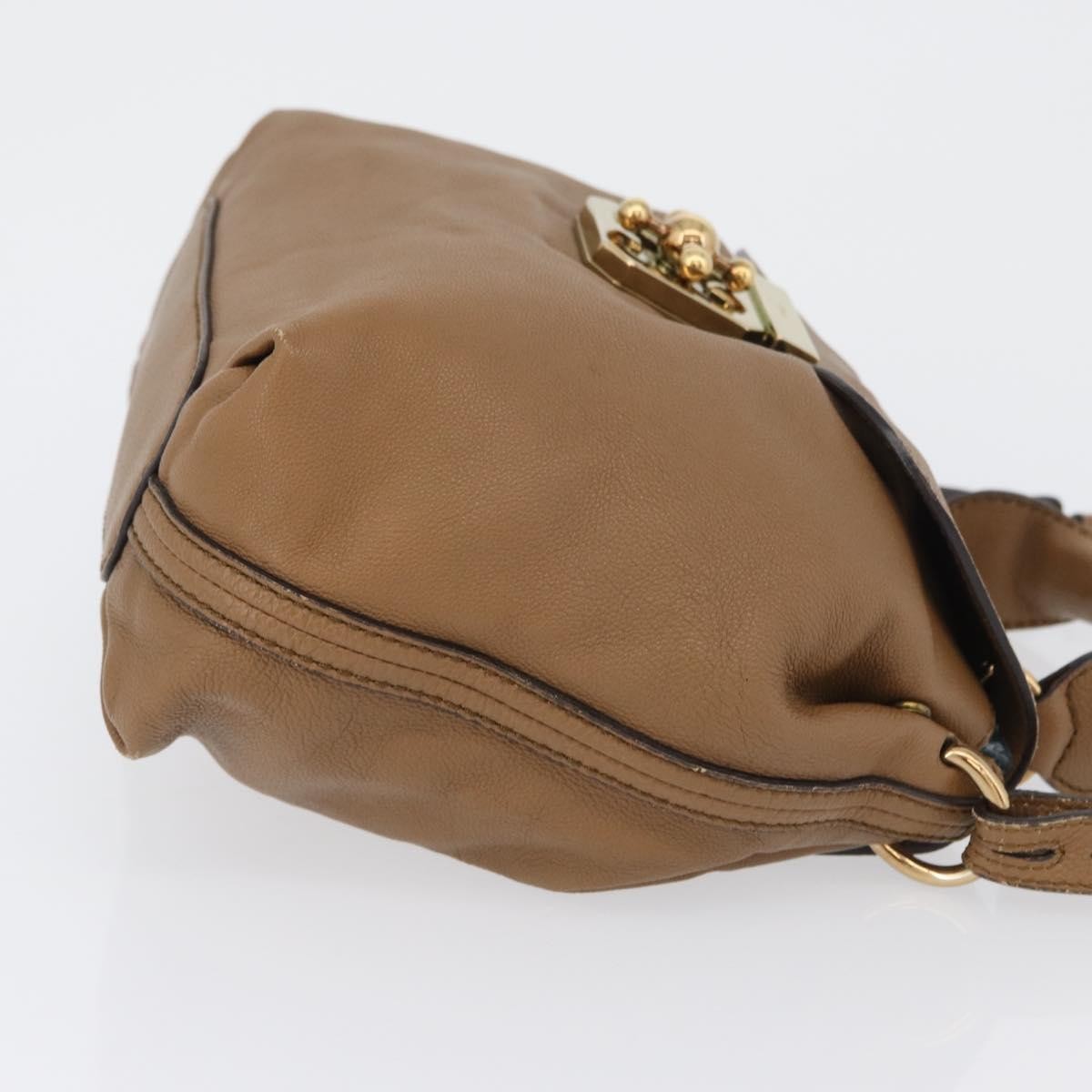 Chloe Elsie Convertible Satchel Leather Brown Leather Handbag (Pre-Owned)