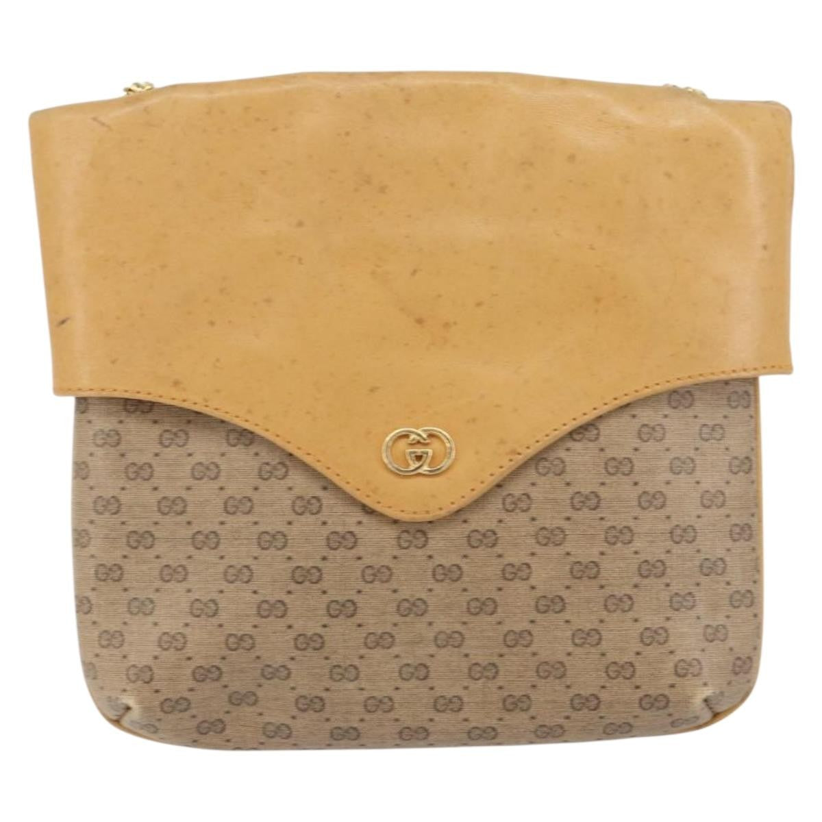 Gucci Micro Gg Supreme Gg Canvas Beige Pvc Shoulder Bag Bag (Pre-Owned)