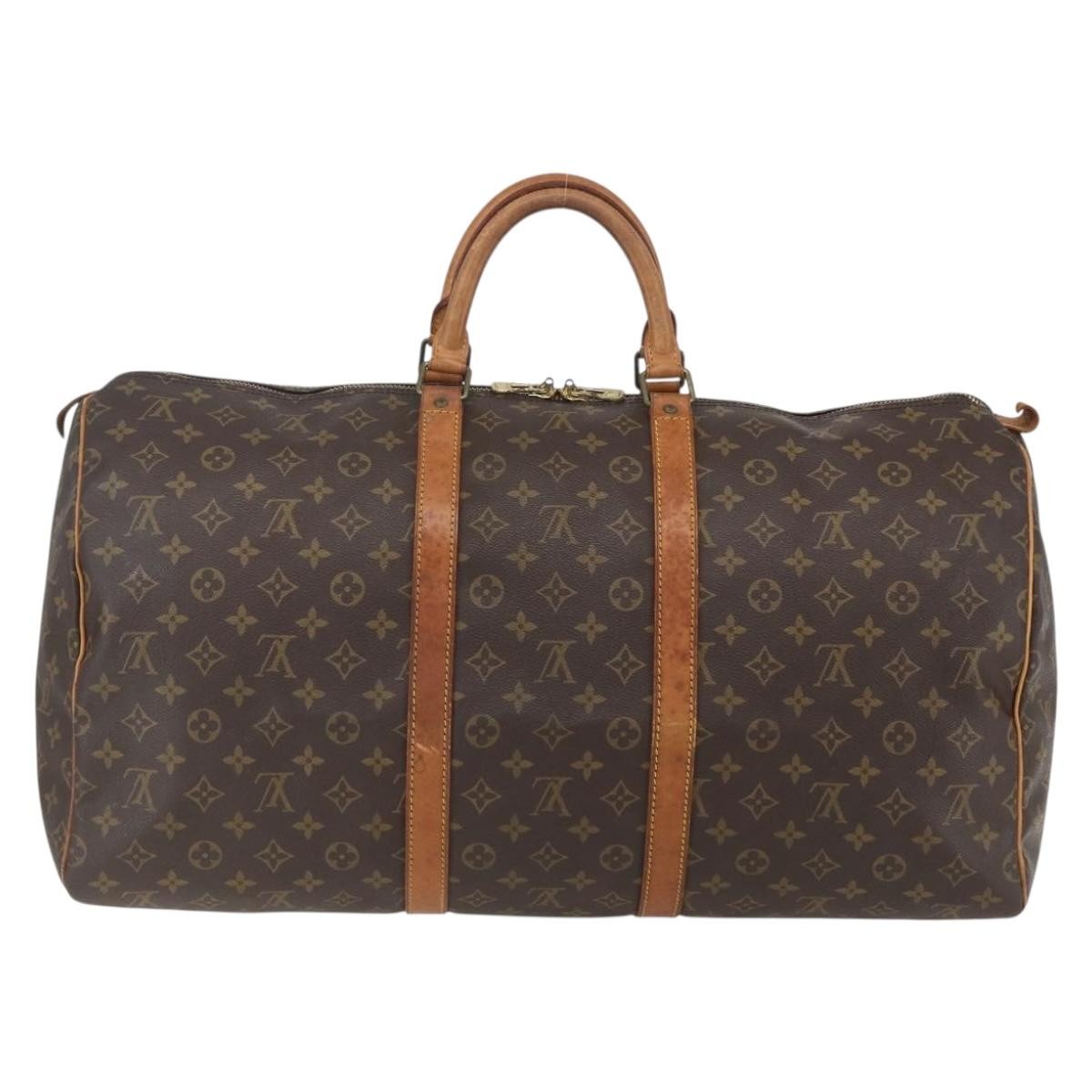 Louis Vuitton Keepall Monogram Canvas Brown Canvas Travel Bag Bag (Pre-Owned)