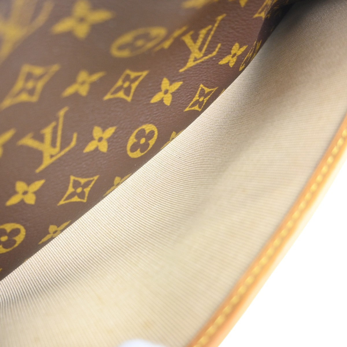 Louis Vuitton Deauville Monogram Brown Canvas Handbag (Pre-Owned)