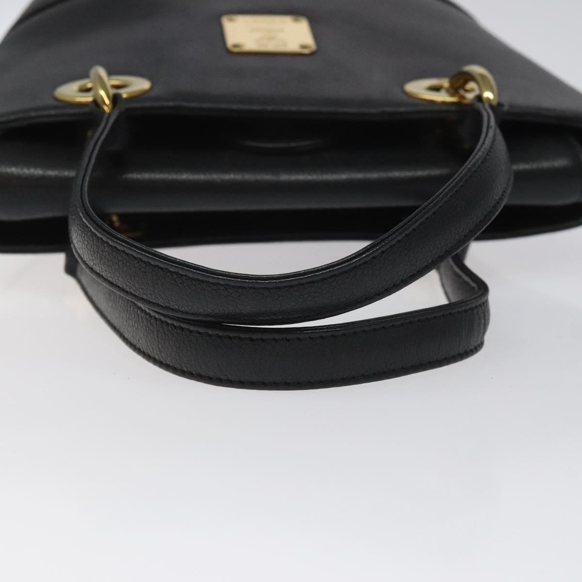 MCM Vintage Leather Black Leather Handbag (Pre-Owned)