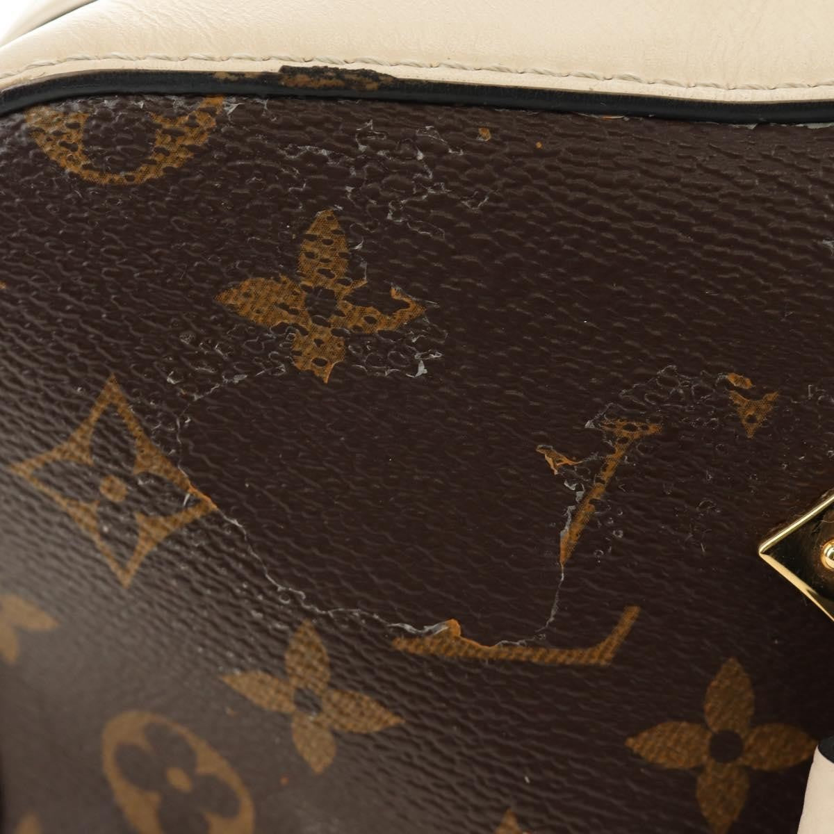 Louis Vuitton Saintonge Monogram Canvas With Leather Brown Canvas Shoulder Bag Bag (Pre-Owned)