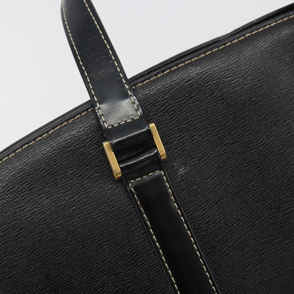 Burberry Vintage Leather Black Leather Handbag (Pre-Owned)
