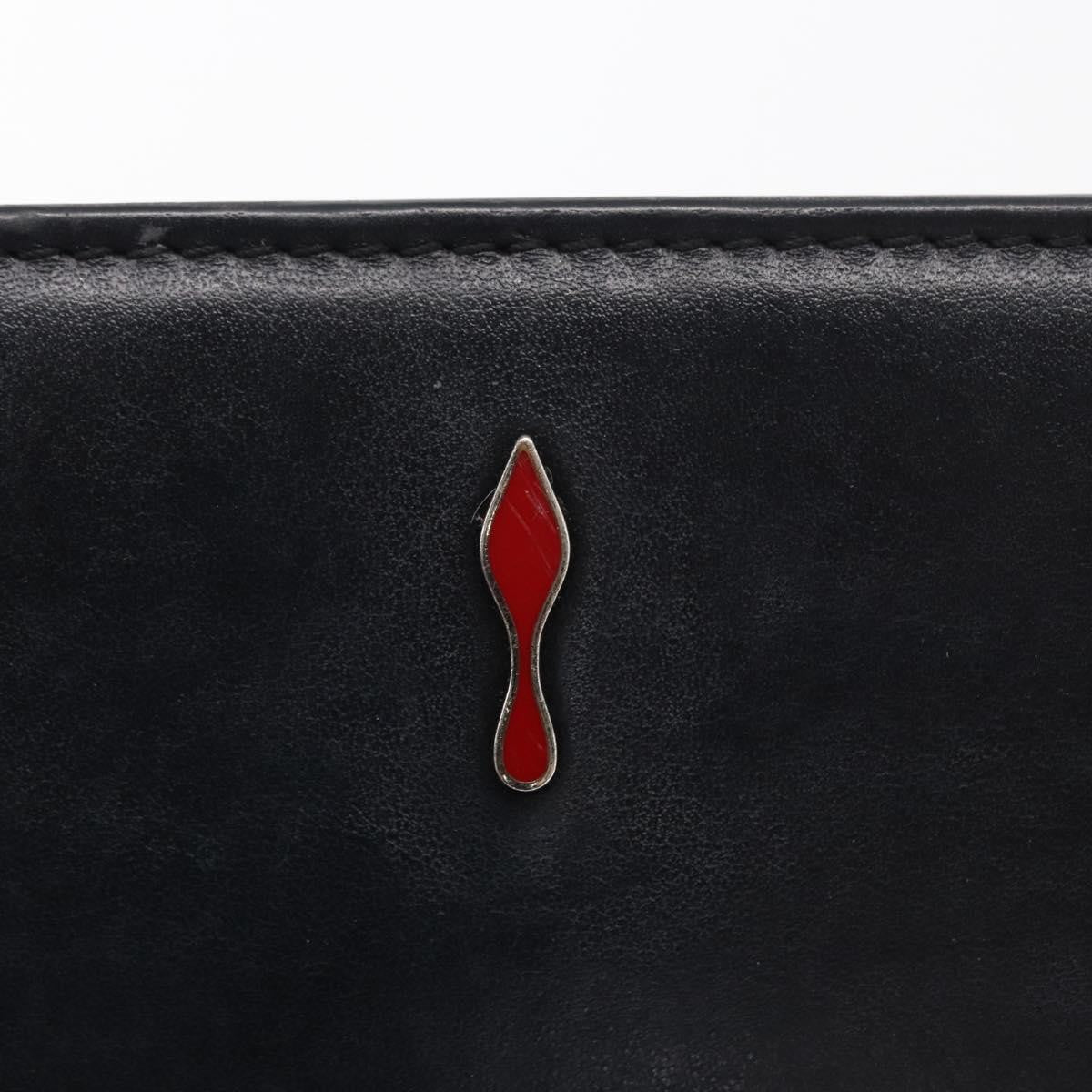 Christian Louboutin Triloubi Chain Leather Black Leather Handbag (Pre-Owned)