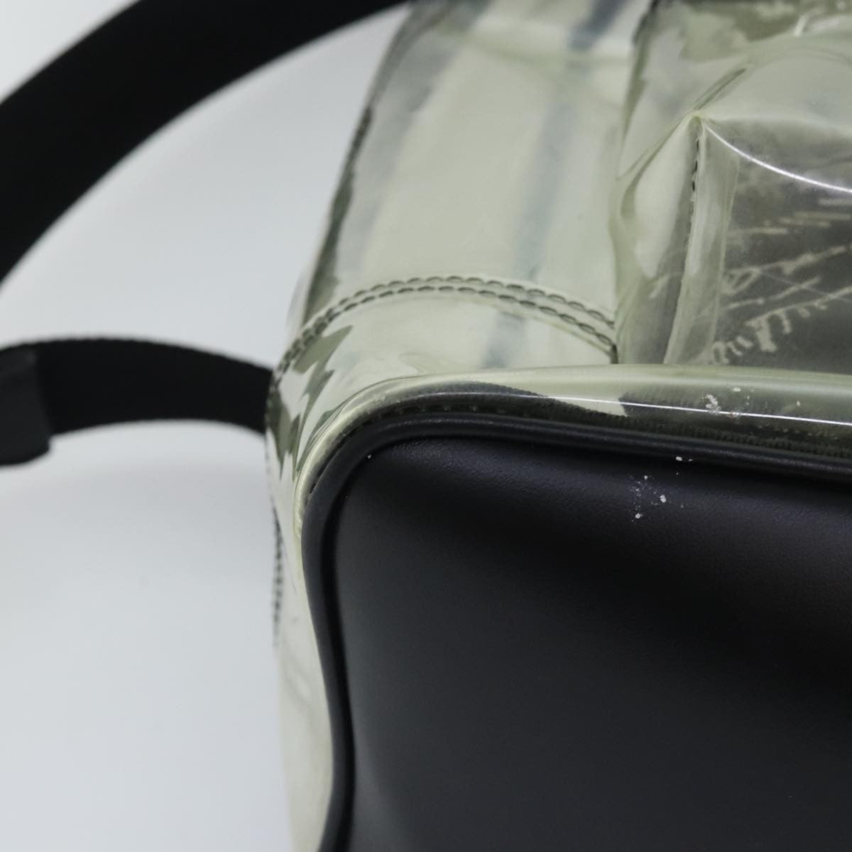 Bally Vintage Vinyl Transparent Plastic Backpack Bag (Pre-Owned)