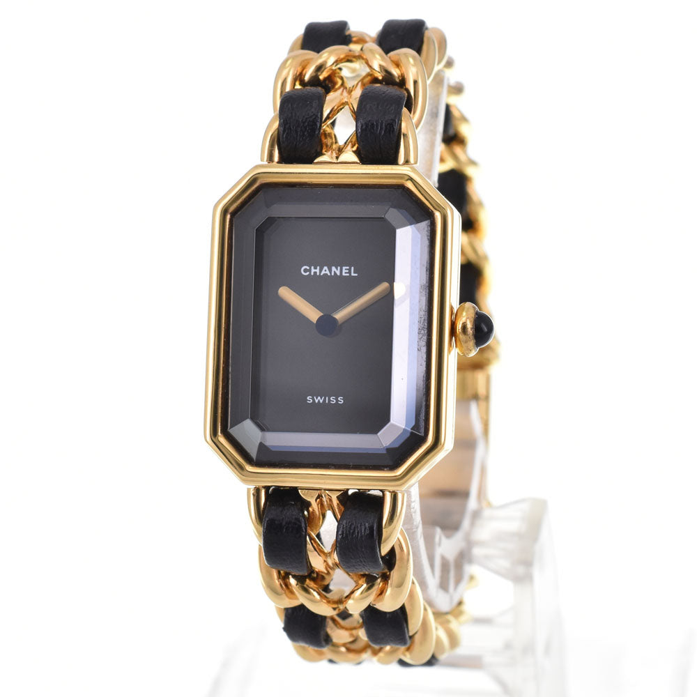 Chanel Premiere Rock Quartz Stainless Steel And Leather Watch (Pre-Owned)