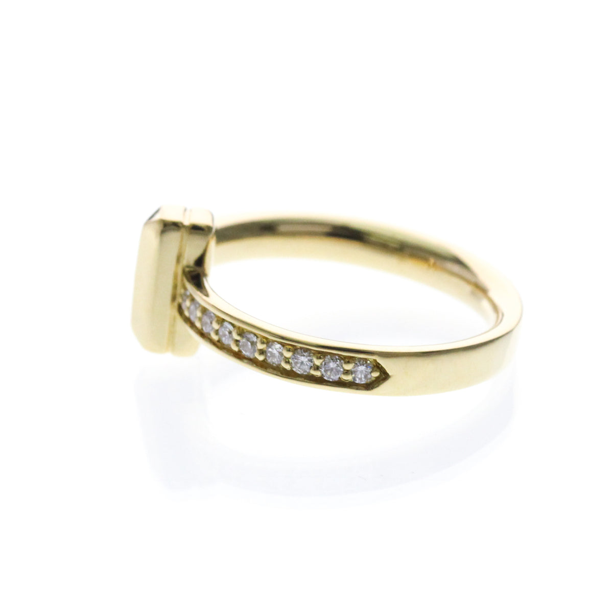 Tiffany & Co. T1 Ring 18K Yellow Gold With Diamonds Gold Yellow_Gold Ring Jewelry (Pre-Owned)