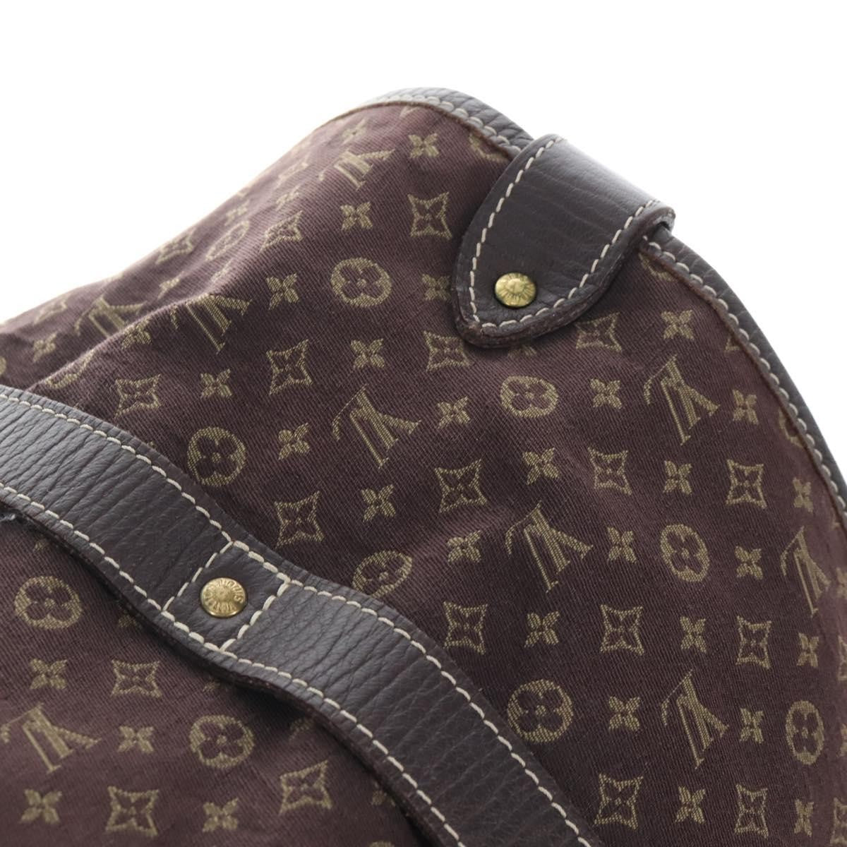 Louis Vuitton Saumur Mini Lin Brown Canvas Shoulder Bag Bag (Pre-Owned)