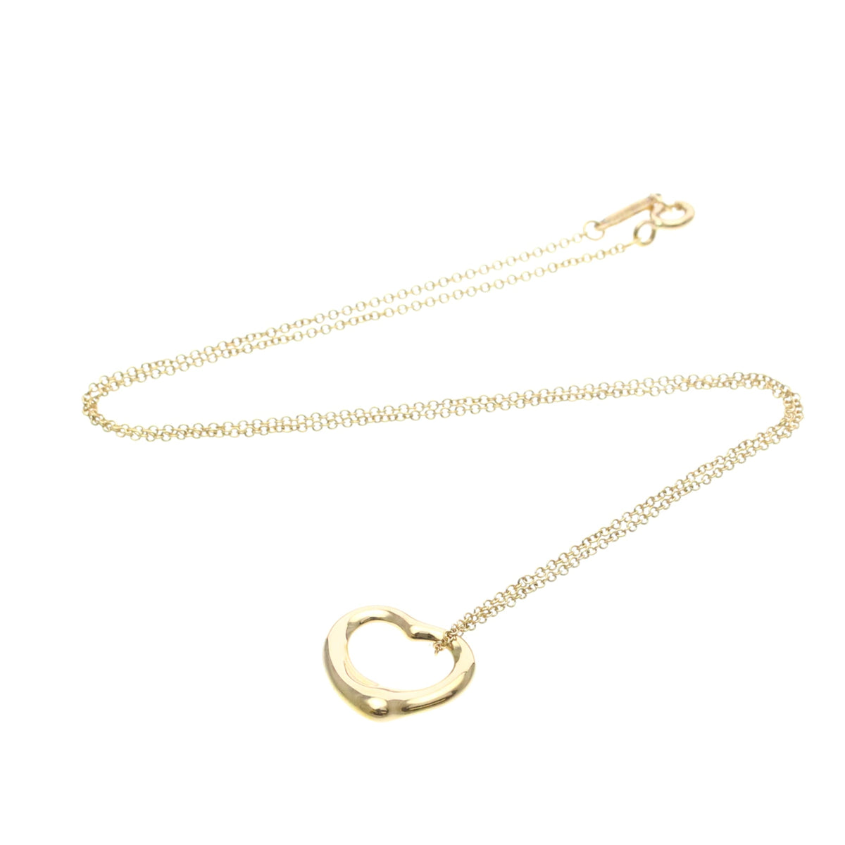 Tiffany & Co. Elsa Peretti Open Heart Pendant 18K Rose Gold Gold Pink_Gold Necklace Jewelry (Pre-Owned)