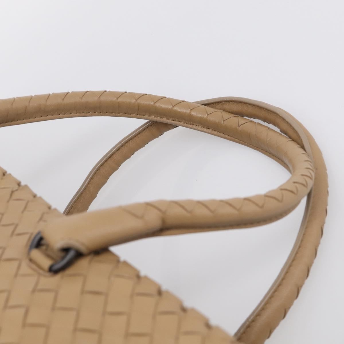 Bottega Veneta Brick Intrecciato Nappa Brown Leather Handbag (Pre-Owned)
