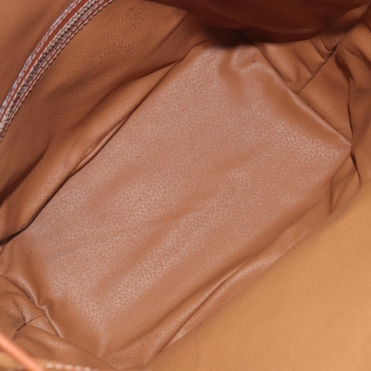 Celine Macadam Shoulder Leather Brown Canvas Crossbody Bag Bag (Pre-Owned)