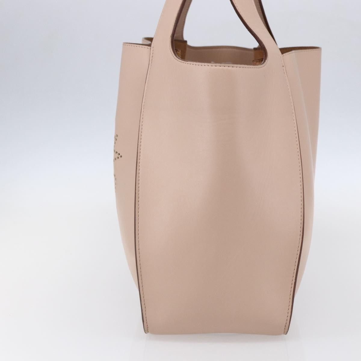 Stella Mccartney Alter Tote Perforated Faux Leather Beige Synthetic Tote Bag Bag (Pre-Owned)